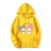 2024 New My melody And Kuromi Cartoon Anime Women Pullover Tops Spring Autumn Men Sweatshirt Pink.jpg 640x640 6 - Kuromi Store