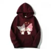 2024 New My melody And Kuromi Cartoon Anime Women Pullover Tops Spring Autumn Men Sweatshirt Pink.jpg 640x640 7 - Kuromi Store