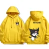 Autumn Sanrio My Melody Kuromi Hoodie Women Hood Street Style Hooded Cartoon Anime Slouchy Jacket Pullovers.jpg 640x640 5 - Kuromi Store