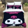 Cartoon Image Kuromis Pattern Quilt Cover With Pillowcases 3D Digital Printed Bedding Set Twin Full Queen 20 - Kuromi Store