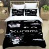 Cartoon Image Kuromis Pattern Quilt Cover With Pillowcases 3D Digital Printed Bedding Set Twin Full Queen 3 - Kuromi Store