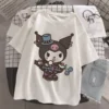 Kawaii Kuromi Short Sleeve Cartoon Anime T Shirt Girls Comfortable Breathable Crew Neck Summer Cool Clothes 2 - Kuromi Store