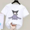 Kuromi Anime Children s Short sleeved New Sanrio My Melody Summer T shirt Clothes Girly Heart 12 - Kuromi Store