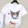 Kuromi Anime Children s Short sleeved New Sanrio My Melody Summer T shirt Clothes Girly Heart 15 - Kuromi Store