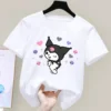 Kuromi Anime Children s Short sleeved New Sanrio My Melody Summer T shirt Clothes Girly Heart 4 - Kuromi Store