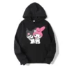 My melody And Kuromi Cartoon Anime Women Pullover Tops Spring Autumn Men Oversized Sweatshirt 2024 New.jpg 640x640 4 - Kuromi Store