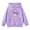 Sanrio Parent child Outfit Hooded Sweater Plus My Melody Kuromi Kawaii Fleece Cute and Sweet Cartoon 3 - Kuromi Store