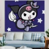 Sanrios Kuromi My Melody Hanging Cloth Anime Kawaii Wall Decoration Cute Cartoon Poster Wall Sticker Background 12 - Kuromi Store