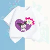 Summer Kuromi My Melody Children T Shirt Sanrio Anime Cartoons Casual Clothes Girl Boy Short Sleeve 2 - Kuromi Store