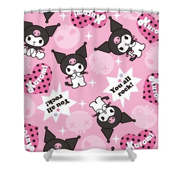 Kuromi You All Rock Shower Curtain | Kuromi Store